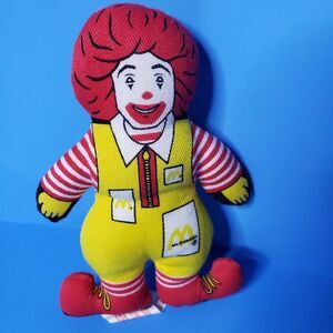 Vintage 1984 Ronald McDonald Mini Soft Doll 4" 80s Toy Plush Collectible